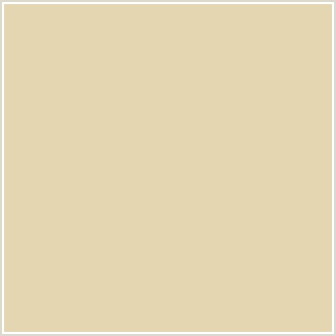 E3D6B1 Hex Color Image (GRAIN BROWN, YELLOW ORANGE)
