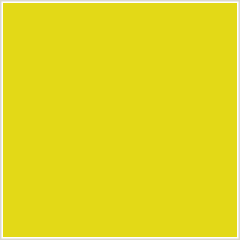 E3D917 Hex Color Image (BARBERRY, YELLOW)