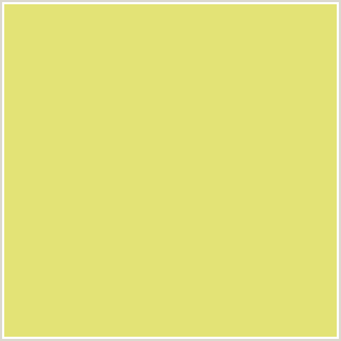 E3E376 Hex Color Image (CHENIN, YELLOW GREEN)