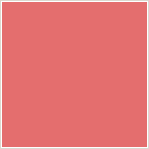 E46E6E Hex Color Image (RED, SUNGLO)