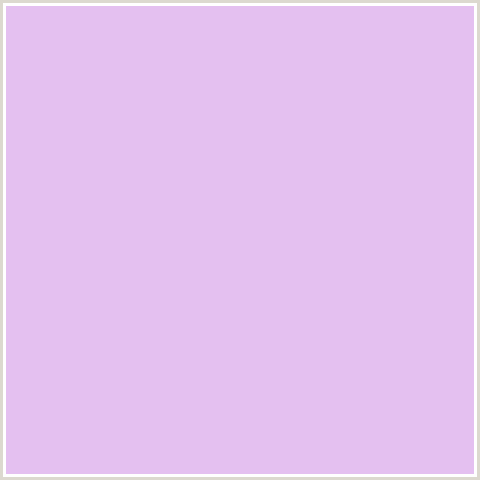 E4C0F0 Hex Color Image (FRENCH LILAC, LAVENDAR, PURPLE, VIOLET)