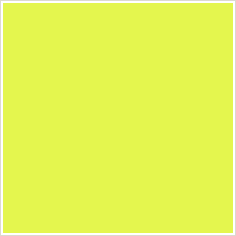 E4F64E Hex Color Image (STARSHIP, YELLOW GREEN)