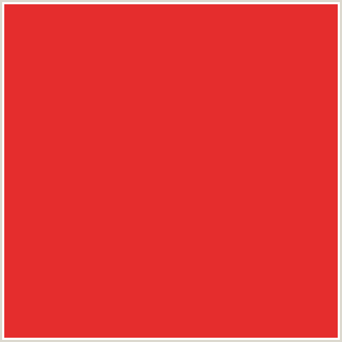 E52D2D Hex Color Image (ALIZARIN CRIMSON, RED)