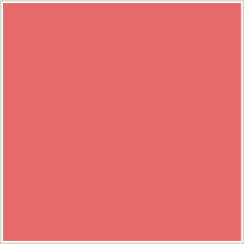 E56A6A Hex Color Image (RED, SUNGLO)