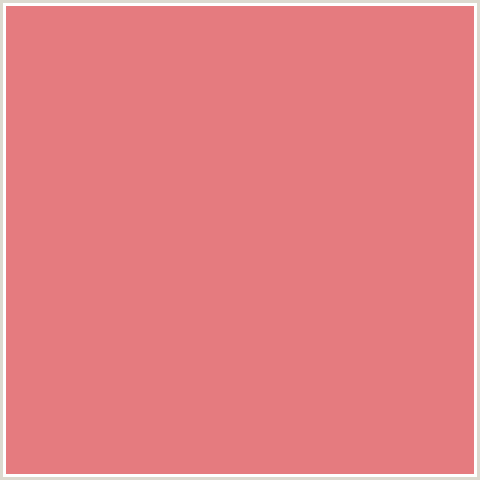 E57B7F Hex Color Image (DEEP BLUSH, RED)
