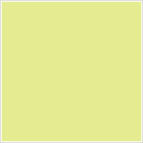 E5EB91 Hex Color Image (PRIMROSE, YELLOW GREEN)