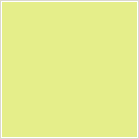 E5EE8A Hex Color Image (KHAKI, YELLOW GREEN)