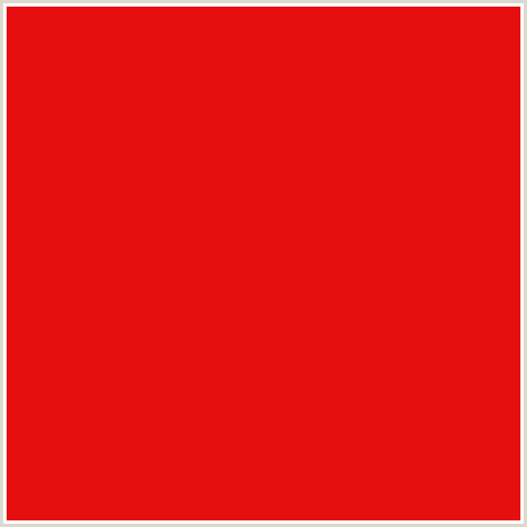 E60E0E Hex Color Image (CRIMSON, RED)