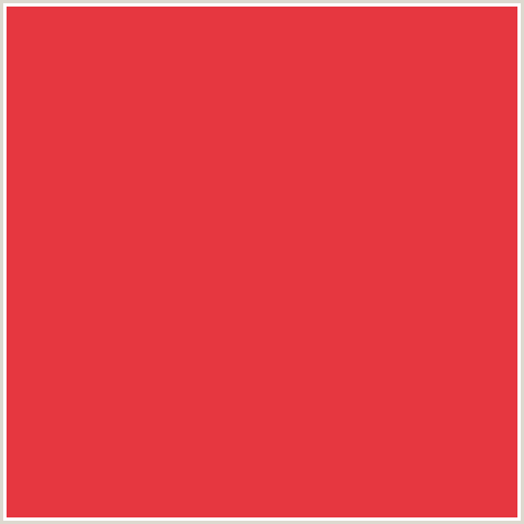 E63740 Hex Color Image (CINNABAR, RED)