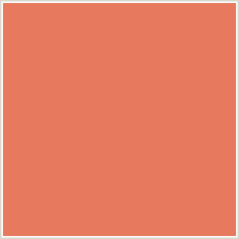 E6795E Hex Color Image (RED ORANGE, TERRACOTTA)