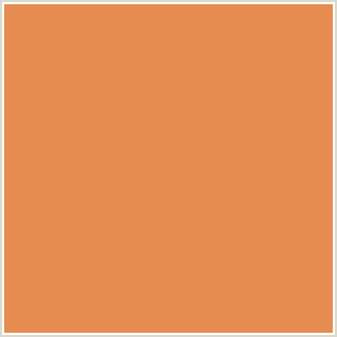 E68C50 Hex Color Image (BURNT SIENNA, ORANGE RED)