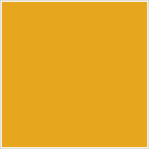 E6A71F Hex Color Image (FIRE BUSH, YELLOW ORANGE)