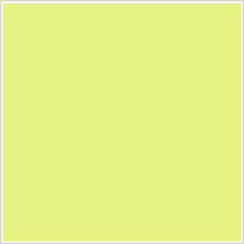 E6F183 Hex Color Image (MANZ, YELLOW GREEN)