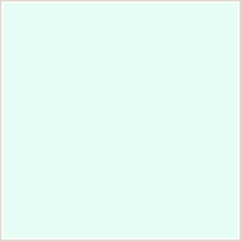E6FDF5 Hex Color Image (FOAM, GREEN BLUE, MINT)