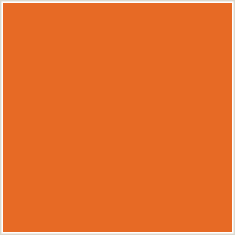 E76A25 Hex Color Image (ORANGE RED, TANGO)