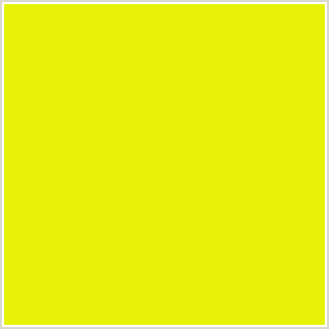 E7F207 Hex Color Image (CHARTREUSE YELLOW, YELLOW GREEN)