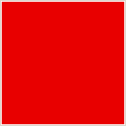 E80000 Hex Color Image (RED)