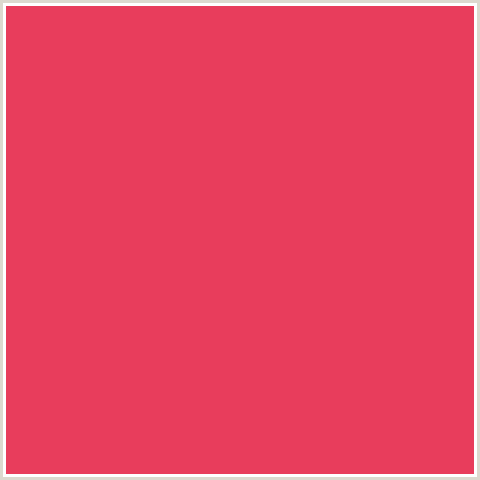 E83D5C Hex Color Image (AMARANTH, RED)