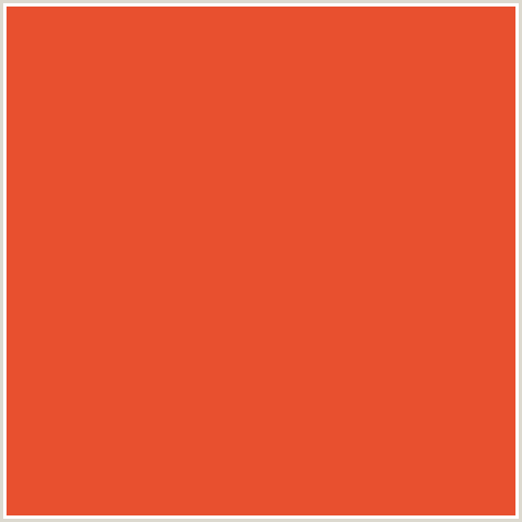 E8502F Hex Color Image (CINNABAR, RED ORANGE)