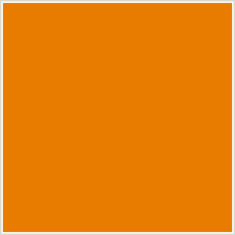 E87C00 Hex Color Image (MANGO TANGO, ORANGE)