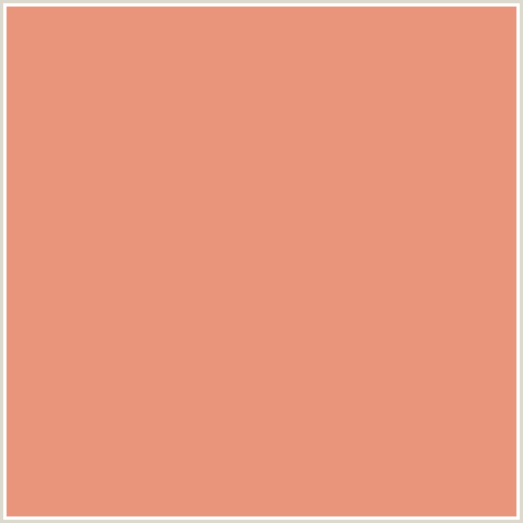 E8957B Hex Color Image (APRICOT, RED ORANGE)