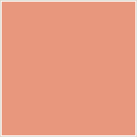 E8977D Hex Color Image (APRICOT, RED ORANGE)