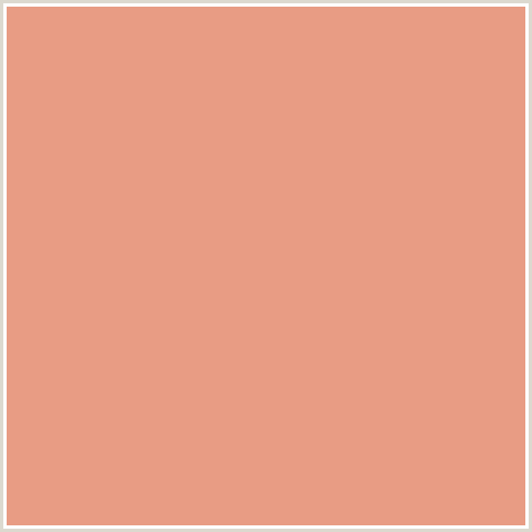 E89C84 Hex Color Image (RED ORANGE, TONYS PINK)