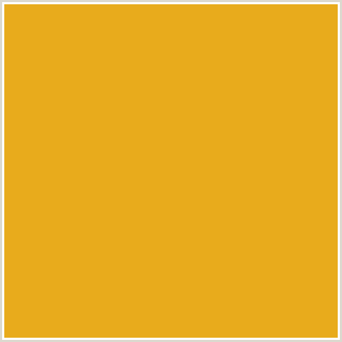 E8AB1C Hex Color Image (FUEL YELLOW, YELLOW ORANGE)