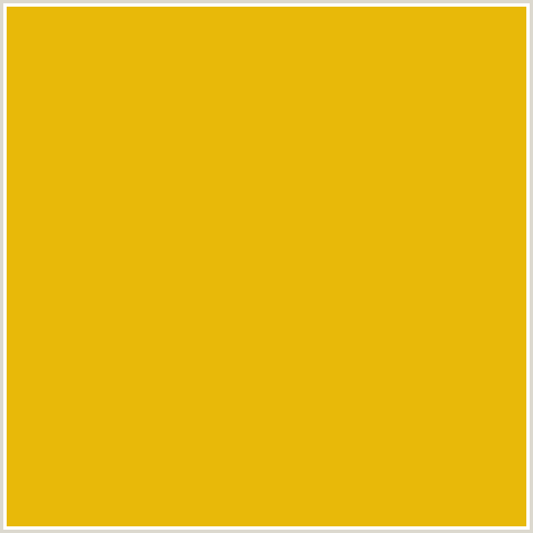 E8B909 Hex Color Image (CORN, ORANGE YELLOW)