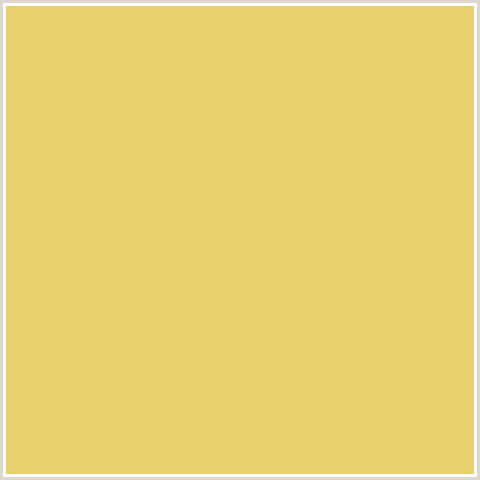 E8D06F Hex Color Image (ORANGE YELLOW, ROB ROY)