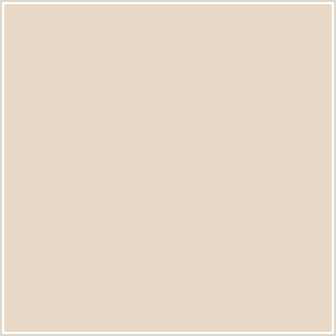 E8D8C5 Hex Color Image (ORANGE, STARK WHITE)