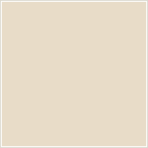 E8DCC8 Hex Color Image (ORANGE, STARK WHITE)
