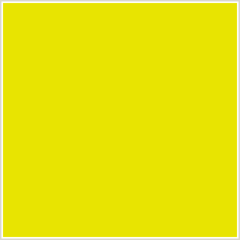 E8E401 Hex Color Image (TURBO, YELLOW)