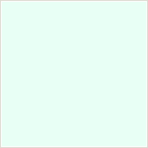 E8FFF5 Hex Color Image (FROSTED MINT, GREEN BLUE, MINT)