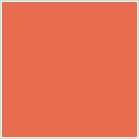 E96C4E Hex Color Image (BURNT SIENNA, RED ORANGE)