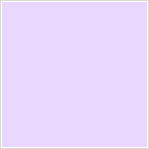 E9D7FF Hex Color Image (BLUE CHALK, BLUE VIOLET)