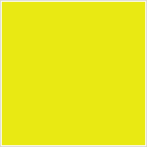 E9E913 Hex Color Image (BARBERRY, YELLOW GREEN)