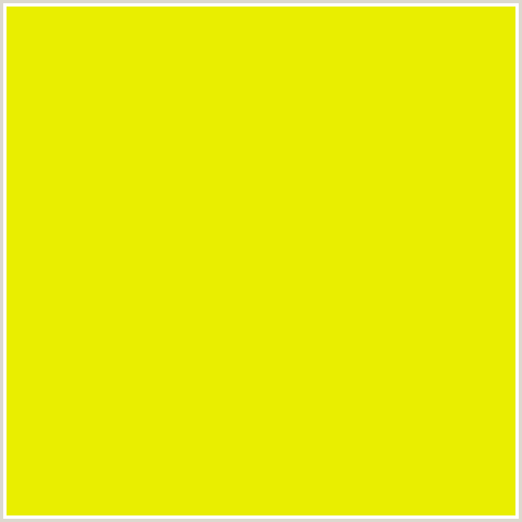 E9EE00 Hex Color Image (TURBO, YELLOW GREEN)