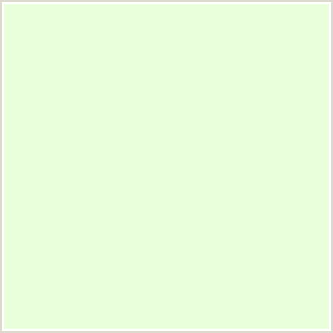 E9FFDB Hex Color Image (GREEN, RICE FLOWER)