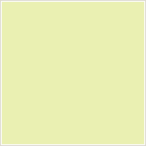 EAF0B2 Hex Color Image (DOUBLE COLONIAL WHITE, YELLOW GREEN)