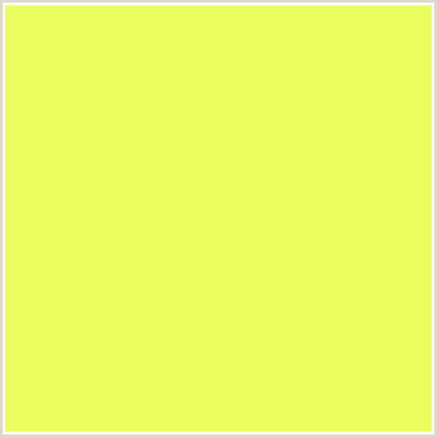 EAFF5D Hex Color Image (CANARY, YELLOW GREEN)