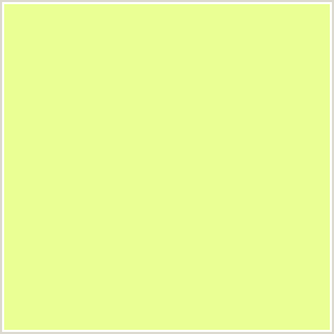EAFF94 Hex Color Image (GREEN YELLOW, JONQUIL)