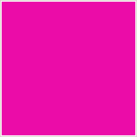 EB0CA8 Hex Color Image (DEEP PINK, FUCHSIA, FUSCHIA, HOLLYWOOD CERISE, HOT PINK, MAGENTA)