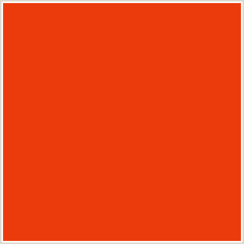EB3B0C Hex Color Image (POMEGRANATE, RED ORANGE)