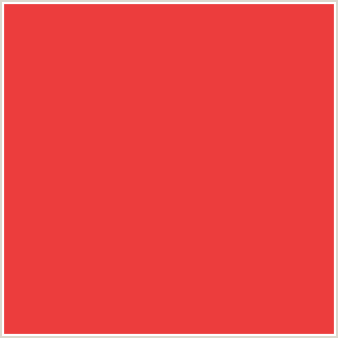 EC3D3D Hex Color Image (CINNABAR, RED)