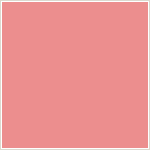 EC8E8E Hex Color Image (RED, SEA PINK)