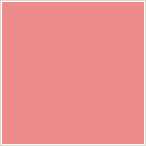 ED8C8C Hex Color Image (RED, SALMON, SEA PINK)
