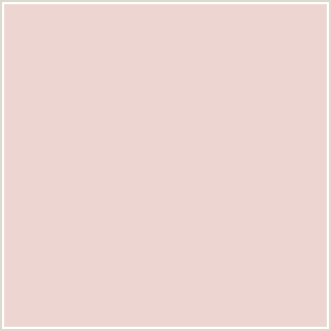 EDD6D1 Hex Color Image (OYSTER PINK, RED ORANGE)