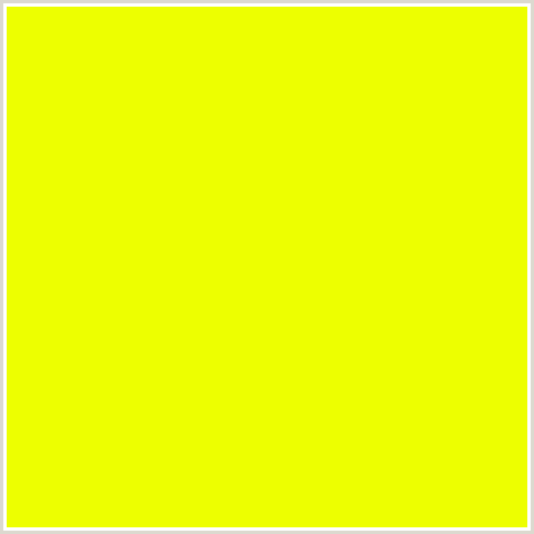 EDFF00 Hex Color Image (CHARTREUSE YELLOW, YELLOW GREEN)