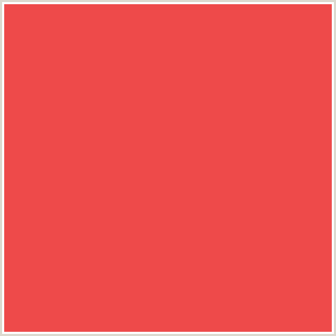 EE4A4A Hex Color Image (CINNABAR, RED)